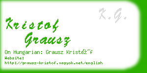 kristof grausz business card